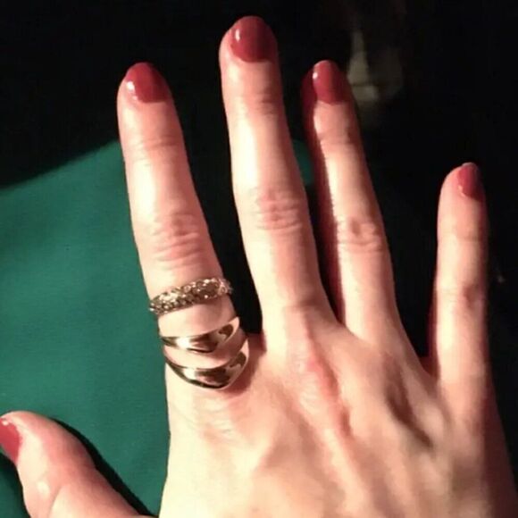 NWT Alexis Bittar 10K 8 Gold Swarovski Crystal Pave Draping Party Statement Ring - Picture 9 of 9